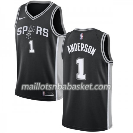 Maillot Homme San Antonio Spurs Kyle Anderson 1 Nike 2017-18 Noir Swingman Maillot Homme San Antonio Spurs Kyle Anderson 1 Nike 2017-18 Noir Swingman